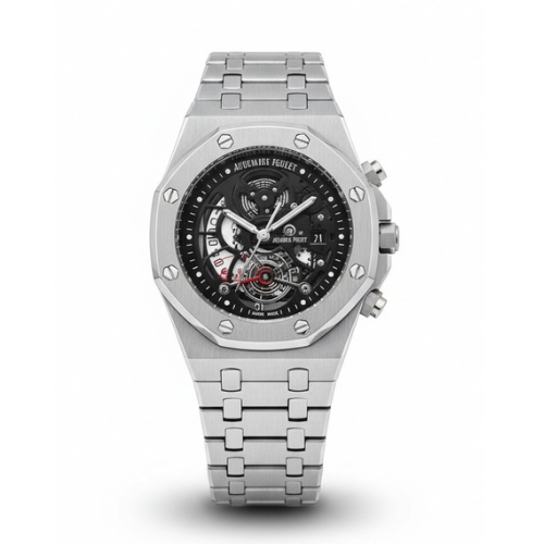 Audemars Piguet Royal Oak Skeleton Dial Automatic Watch – Luxury Stainless Steel Timepiece