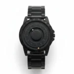 Luxury All-Black Arabic Dial Magnetic Ball Watch