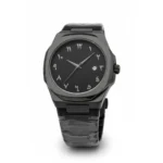 Black Arabic Aura Watch – Elegant Stainless Steel Timepiece